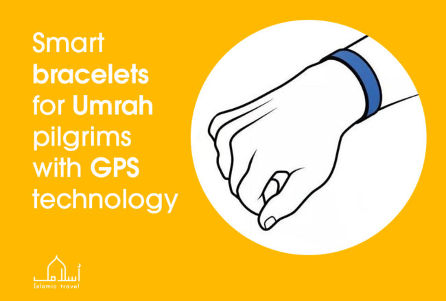 Smart bracelet for Umrah pilgrims with GPS technology