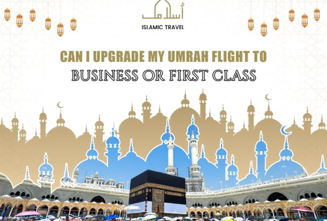 Can I upgrade my Umrah flight to business or first class